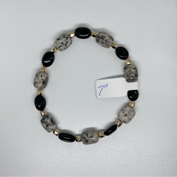 Black onyx and Jasper bracelet handmade - Picture 4 of 5